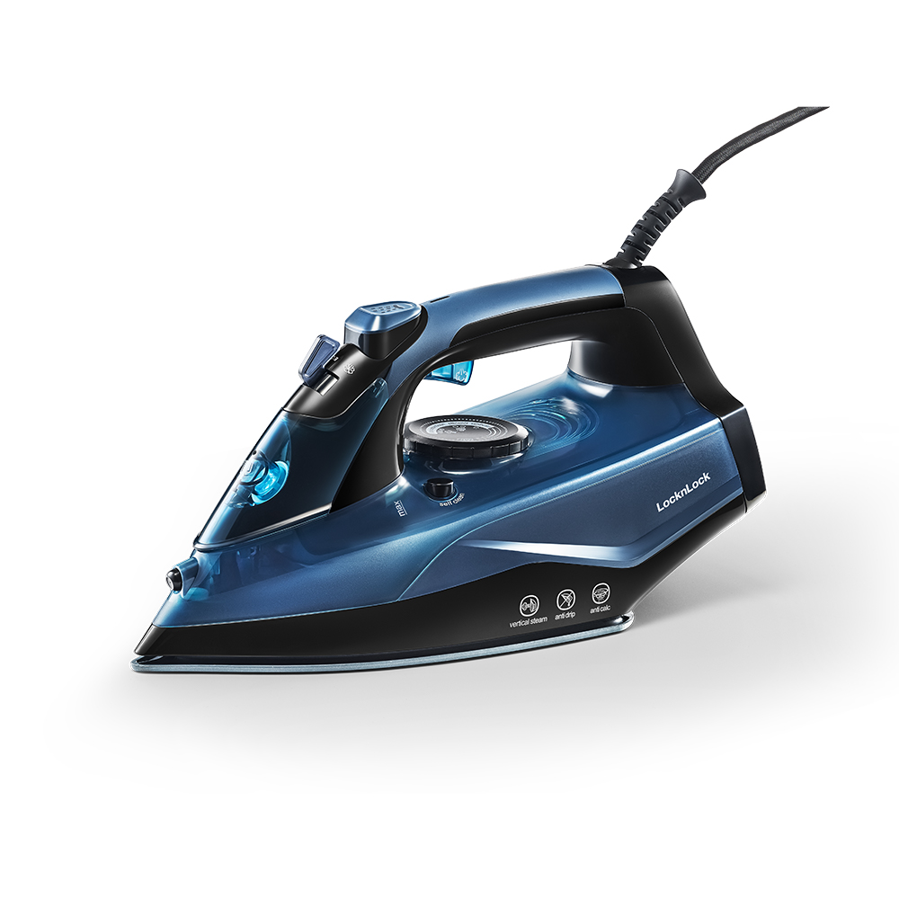 Bàn Ủi Hơi Nước LocknLock Steam Iron 220 - 240V, 50/60Hz, 2000 - 2400W, 340Ml - Màu Xanh Dương - ENI362BLU, , large image number 1